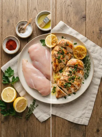 Oven Baked Chicken Breast – Easy Weeknight Dinner - ready to serve