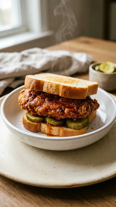 Oven or Fried Nashville Hot Chicken Sandwich