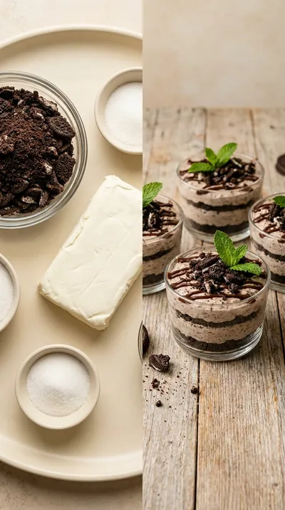 Oreo No-Bake Cheesecake Cups - ready to serve