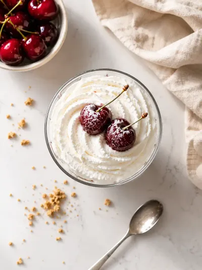 No Bake Cheesecake Parfait with Cherry Pie Filling - ingredients preparation