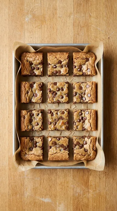 Chewy Chocolate Chip Cookie Bars - cooking process
