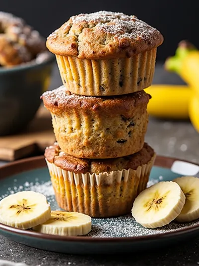 Moist Banana Bread Muffins - cooking process