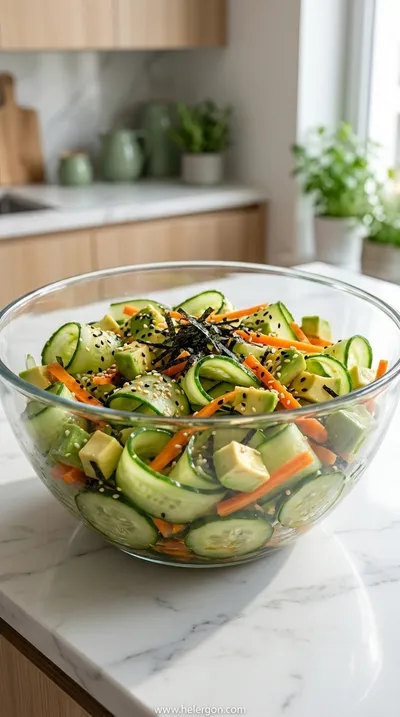 California Roll Cucumber Salad – Easy Quick Recipe