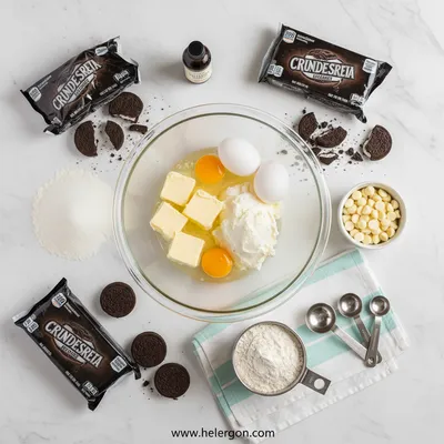 Cookies and Cream Cookies – Easy Sweet Treat - ingredients preparation