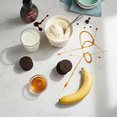 Creamy Oreo Smoothie - cooking process