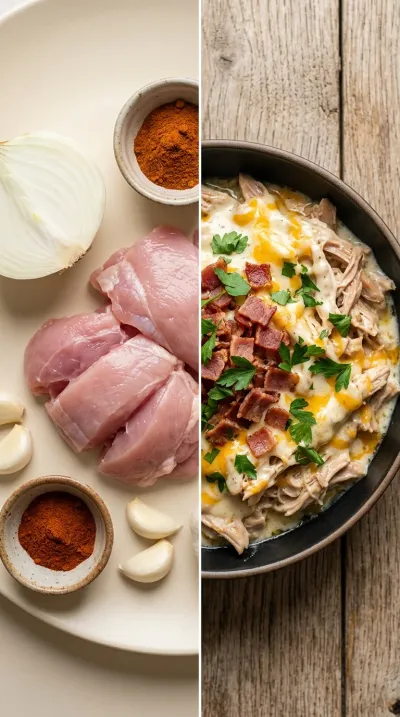 Crockpot Crack Chicken (Ranch, Turkey Bacon & Cheddar) - ready to serve