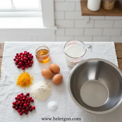 Healthy Cranberry Orange Oatmeal Muffins - cooking process