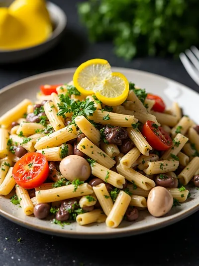 Easy High Protein Pasta Salad - cooking process