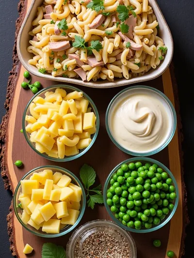 Classic Macaroni Hawaiian Salad Recipe - ingredients preparation