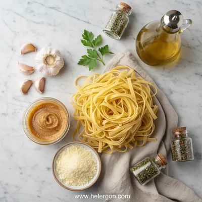 One Pot Creamy Garlic Pasta - cooking process