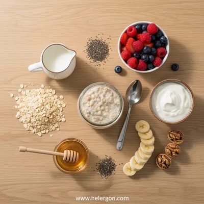 Overnight No-Cook Refrigerator Oatmeal - cooking process