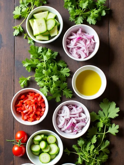 Easy Shirazi Salad Recipe - ingredients preparation