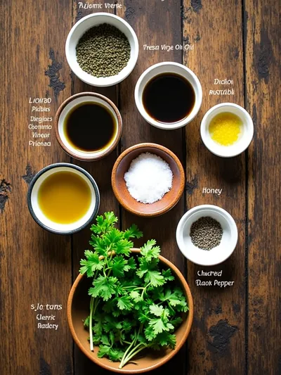 White Balsamic Vinaigrette Recipe - ingredients preparation